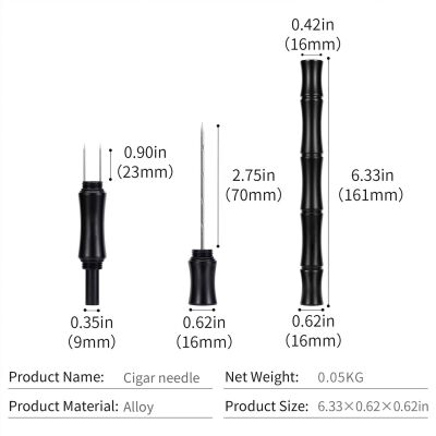 Aluminyum Puro Açıcı İğne ve Puro Delici Siyah - 4