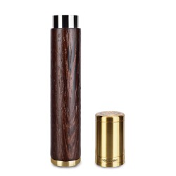 Cigarloong Ahşap Metal Puro Kılıfı Tekli Gold 60 Ring - CigarLoong (1)
