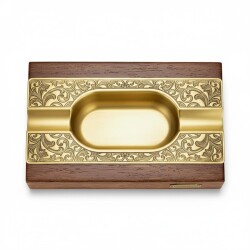 Cigarloong Ahşap Puro Küllüğü Damascus Gold 2li - CigarLoong (1)