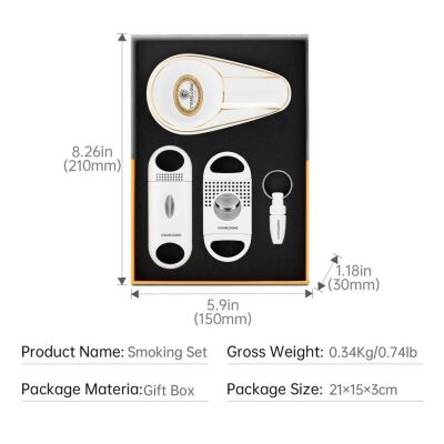 Cigarloong Puro Seti Küllük Kesici Delici Beyaz - 2