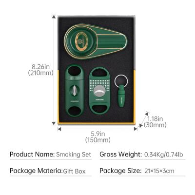 Cigarloong Puro Seti Küllük Kesici Delici Yeşil - 2