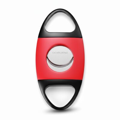Cigarloong Siyah Kırmızı Metal Puro Kesici 60 Ring - 1