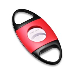 Cigarloong Siyah Kırmızı Metal Puro Kesici 60 Ring - 3