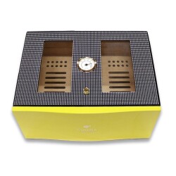 Cohiba Camlı Puro Kutusu Humidor Sarı 70's - 3