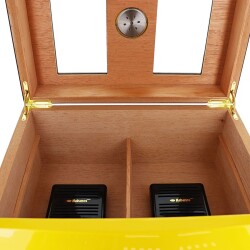Cohiba Camlı Puro Kutusu Humidor Sarı 70's - 4