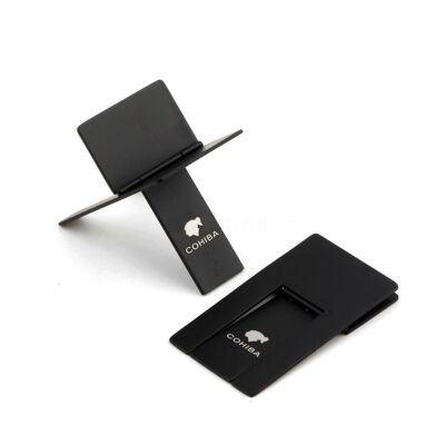 Cohiba Metal Katlanır Puro Sehpası Standı Siyah - 2