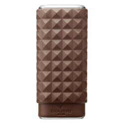 Colibri Quasar Deri Puro Kılıfı 3lü Kahve/Krom (60Ring) - Colibri