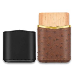 Croco Desenli Sedirli Deri Puro Kılıfı 4'lü Kahve 58Ring - CigarLoong (1)