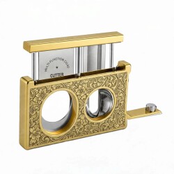 Double SV Cut Puro Kesici Delicli Antique Bronze - CigarLoong (1)
