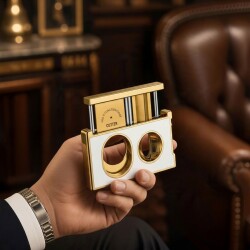 Double SV Cut Puro Kesici Delicli Beyaz/Gold - 4