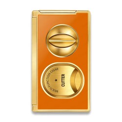 Double SV Cut Puro Kesici Delicli Orange/Gold - CigarLoong
