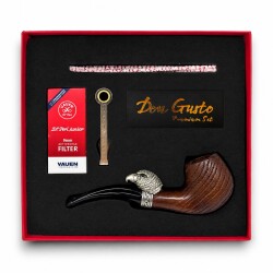 Eagle 9mm Filtreli Ahşap Pipo Seti Mat Kahve - CigarLoong