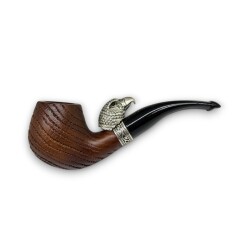Eagle 9mm Filtreli Ahşap Pipo Seti Mat Kahve - CigarLoong (1)