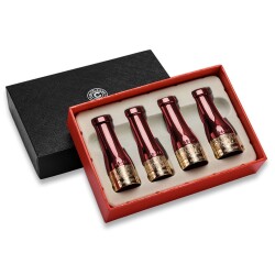 Ebony Puro Ağızlığı 42-57 Ring Arası Kırımızı/Gold 4lü - CigarLoong