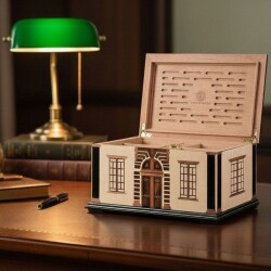 Elektronik Nemlendiricili Humidor Puro Kutusu Küba Evi Tasarımlı - 3
