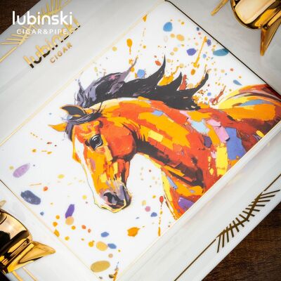 Horse 2026 Porselen Puro Küllüğü Beyaz/Gold 2li - 3