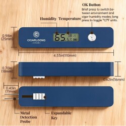 Humidimeter Dijital Dedectör Puro İçi Nem Ölçer Mavi - 4