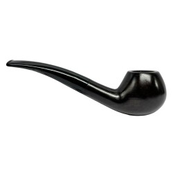 Longan 9mm Ahşap Kıvrık Pipo Seti Mat Siyah - 2