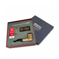 Longan 9mm Ahşap Pipo Seti Mat Natural - CigarLoong (1)