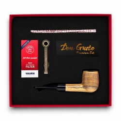 Longan 9mm Ahşap Pipo Seti Mat Natural - CigarLoong
