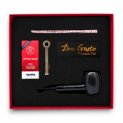 Longan 9mm Ahşap Pipo Seti Mat Siyah - 1