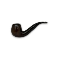 Longan Cherry 9mm Ahşap Kıvrık Pipo Seti Mat Kahve - 4