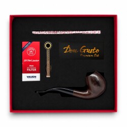 Longan Cherry 9mm Ahşap Kıvrık Pipo Seti Mat Kahve - CigarLoong