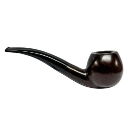 Longan Cherry 9mm Ahşap Kıvrık Pipo Seti Mat Kahve - CigarLoong (1)