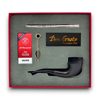 Longan Paul 9mm Ahşap Pipo Seti Mat Siyah - 1