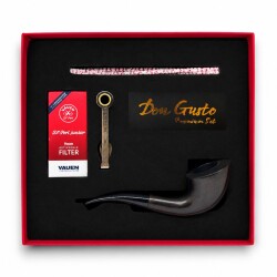 Longan Paul 9mm Ahşap Pipo Seti Mat Siyah - CigarLoong