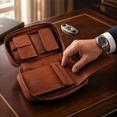MonteCristo Deri Seyahat Travel Puro Taşıma Çantası - 5