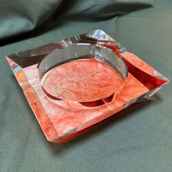 Passatore Tütün Yaprağı Desen Kristal Cam Puro Küllüğü 4l'ü - PASSATORE