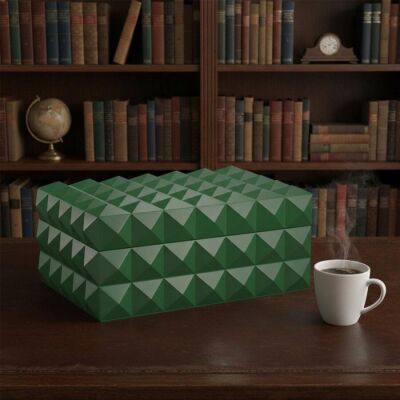 Quasar Design Humidor Puro Kutusu Mat Yeşil 80's ve Puro Seti - 2
