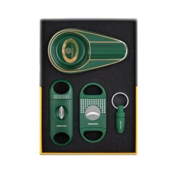 Quasar Design Humidor Puro Kutusu Mat Yeşil 80's ve Puro Seti - 3