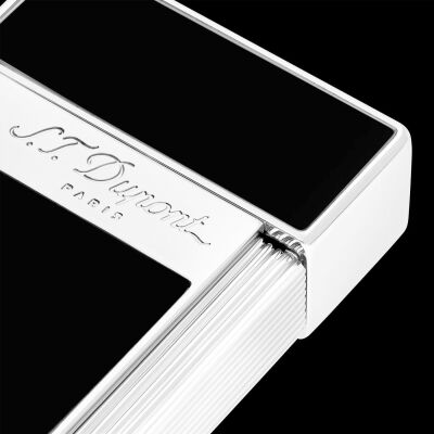 S.T. Dupont Biggy Puro Çakmak Parlak Siyah Krom 25001 - 4