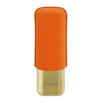 S.T. Dupont Deri Gold Metal Puro Kılıfı Orange 2li (60Ring) - 1