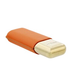 S.T. Dupont Deri Gold Metal Puro Kılıfı Orange 2li (60Ring) - 3