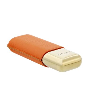 S.T. Dupont Deri Gold Metal Puro Kılıfı Orange 2li (60Ring) - 3