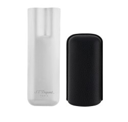 S.T. Dupont Deri Metal Puro Kılıfı Siyah/Krom 2li (60Ring) - S.T.DUPONT (1)