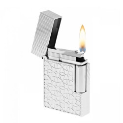 S.T. Dupont Ligne 2 Small Platinum Arabesque Çakmak 18603 - S.T.Dupont (1)