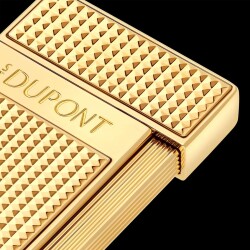 S.T. Dupont Slimmy Puro Çakmak Diamond Head Gold 28119 - 3