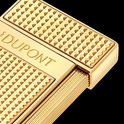 S.T. Dupont Slimmy Puro Çakmak Diamond Head Gold 28119 - 3
