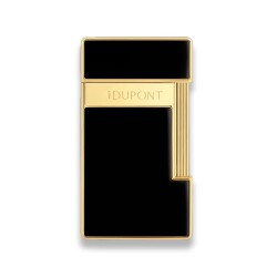 S.T. Dupont Slimmy Puro Çakmak Parlak Siyah Gold 28222 - 1
